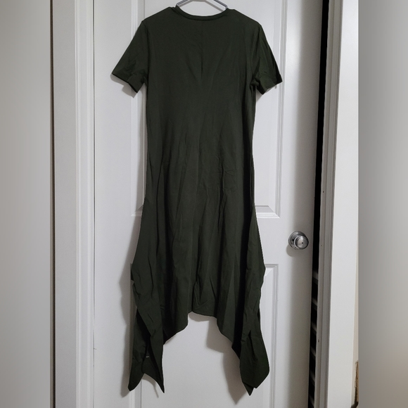 Zara  Trafaluc T-Shirt Olive Green Dress Small - Picture 2 of 5